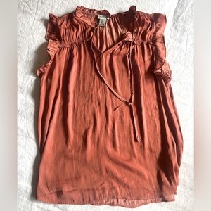 Fall color ruffle blouse